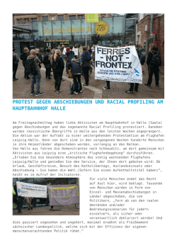Protest gegen Abschiebungen und Racial Profiling