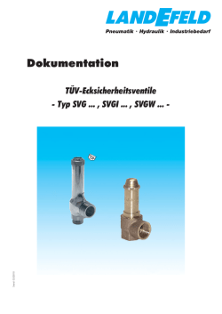 Dokumentation - T&Uuml;V-Ecksicherheitsventile