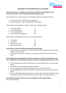 Datenblatt zum Pressefrühstück am 27.05.2016 - FDP-Fraktion-NRW