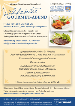 gourmet-abend - "Am Kurpark" Schlangenbad