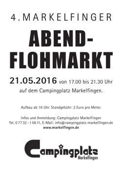 Abend-Flohmarkt am Campingplatz