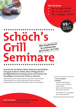 Schöch`s Grill- Seminare - bei der Metzgerei Schöch