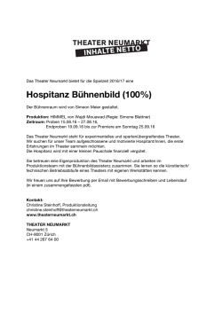 Hospitanz B&uuml;hnenbild (100%)