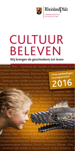 cultuur beleven - Generaldirektion Kulturelles Erbe Rheinland