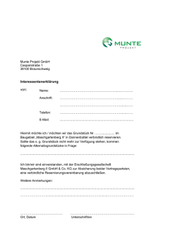 Interessentenerkl&auml;rung - Munte Immobilien Braunschweig