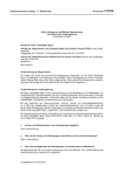 Drucksachen allgemein - Nieders&auml;chsischer Landtag