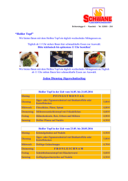 Hei&szlig;er Topf - Fleischerei Schwane