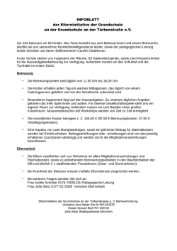Infoblatt - Mittagsbetreuung der Elterninitiative an der