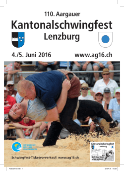 Festführer - Kantonalschwingfest 2016