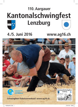 Festf&uuml;hrer - Kantonalschwingfest 2016