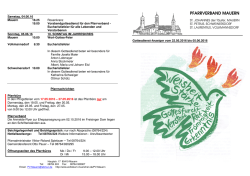 Gottesdienstanzeiger 22.05. bis 05.06.2016