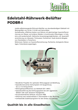 Edelstahl-R&uuml;hrwerk-Bel&uuml;fter PODBR-I