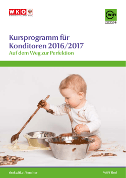 Kursprogramm für Konditoren 2016/2017