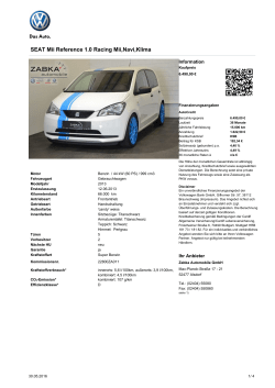 SEAT Mii Reference 1.0 Racing Mii,Navi,Klima