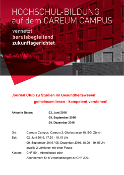 Informationen und Termine Journal Club 2016