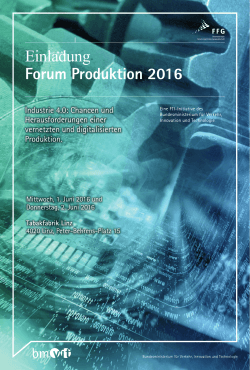 Einladung Forum Produktion 2016