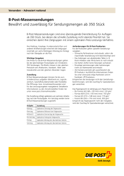 B-Post-Massensendungen