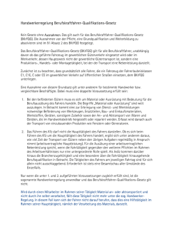 Handwerkerregelung