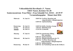 Volkssolidarität Havelland e.V. Nauen 14641 Nauen ,Ketziner Str.20