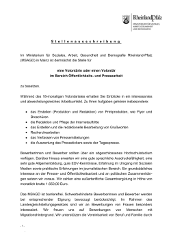 MASGFF - Externer Brief - Ministerium für Soziales, Arbeit