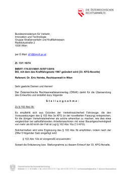 BG, mit dem das Kraftfahrgesetz 1967 geändert wird (33