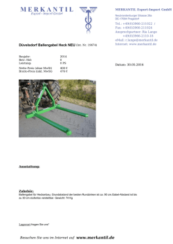 D&uuml;velsdorf Ballengabel Heck NEU (Int. Nr. 19674)