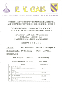 Italienmeisterschaft im Mannschaftsspiel - Serie