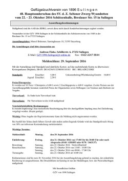Geflügelzuchtverein von 1896 Sulingen, den 14