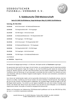 Spielplan für die Ü50 Süddeutschemeisterschaft zum downladen