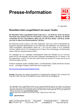 Presse-Information - Häfen und Güterverkehr Köln AG