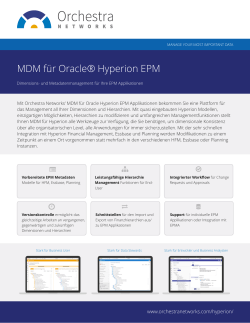 MDM für Oracle® Hyperion EPM