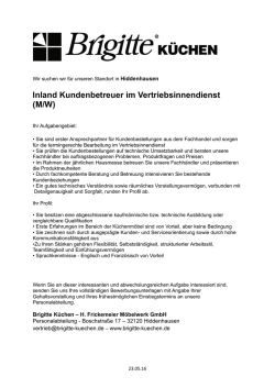 Inland Kundenbetreuer im Vertriebsinnendienst (M