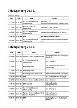 DTM Spielberg 20.05. DTM Spielberg 21.05.