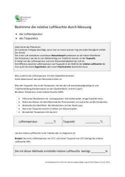 Bestimme die relative Luftfeuchte durch Messung