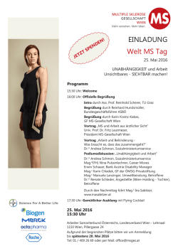 EINLADUNG Welt MS Tag