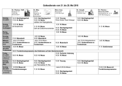 Gottesdienstordnung - Dreifaltigkeit
