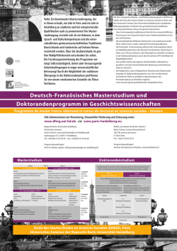 Doktorandenprogramm in Geschichtswissenschaften Deutsch