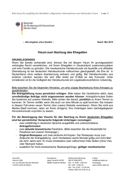 Ehegattennachzug - Merkblatt als