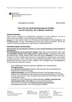 nur für Personen, die in Mexiko studieren