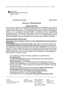 Eheschlie&szlig;ung - Merkblatt als