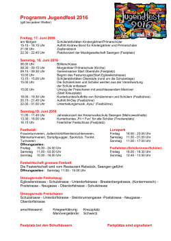 Programm Jugendfest Seengen 2016