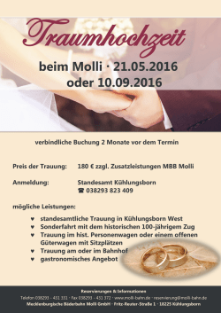 beim Molli · 21.05.2016 oder 10.09.2016