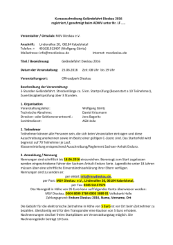 Ausschreibung (hier Klicken) - MSV