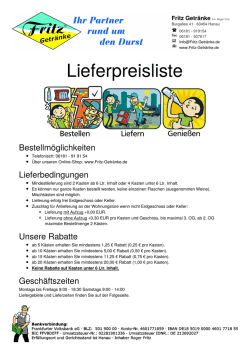 Preisliste - Fritz Getränke