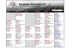 Trainingswochenplan Stand 24.05.2016