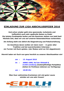 einladung zur liga abschlussfeier 2016