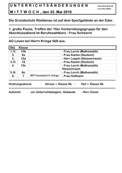 Vertretungsplan 2016-25-05 - Burgwaldschule Frankenberg/Eder