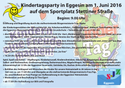 Kindertagsparty in Eggesin am 1. Juni 2016 auf dem