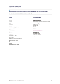 diplomierte Pflegefachperson PsyKP/AKP/DNII/FH/HF als