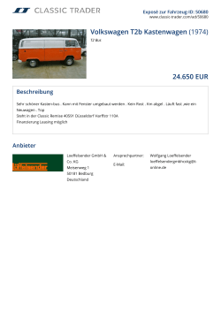 Volkswagen T2b Kastenwagen (1974) 24.650 EUR